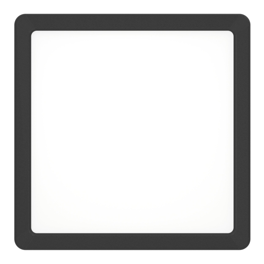 Eglo - Plafonnier LED pour salle de bains LED/10,5 W/230 V 22x22 cm IP44 noir