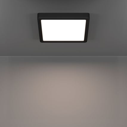 Eglo - Plafonnier LED pour salle de bains LED/10,5 W/230 V 22x22 cm IP44 noir