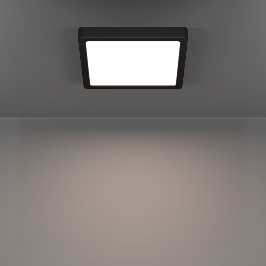 Eglo - Plafonnier LED pour salle de bains LED/10,5 W/230 V 22x22 cm IP44 noir