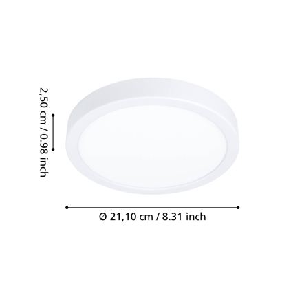 Eglo - Plafonnier LED pour salle de bains LED/11,5W/230V Ø 21,1 cm IP44 blanc