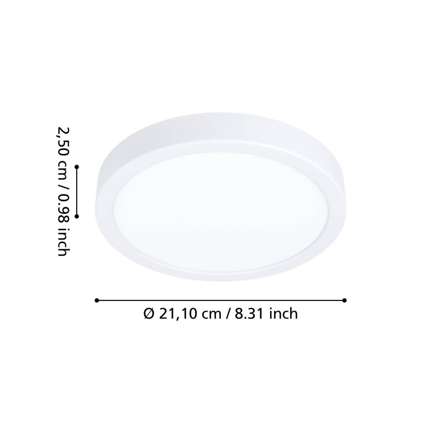 Eglo - Plafonnier LED pour salle de bains LED/11,5W/230V Ø 21,1 cm IP44 blanc