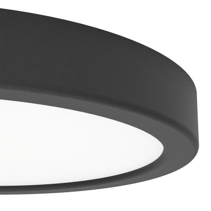 Eglo - Plafonnier de salle de bains LED RGBW dimmable, 11,2 W / 230 V, 2700–6500 K, Ø 21,1 cm, IP44, noir