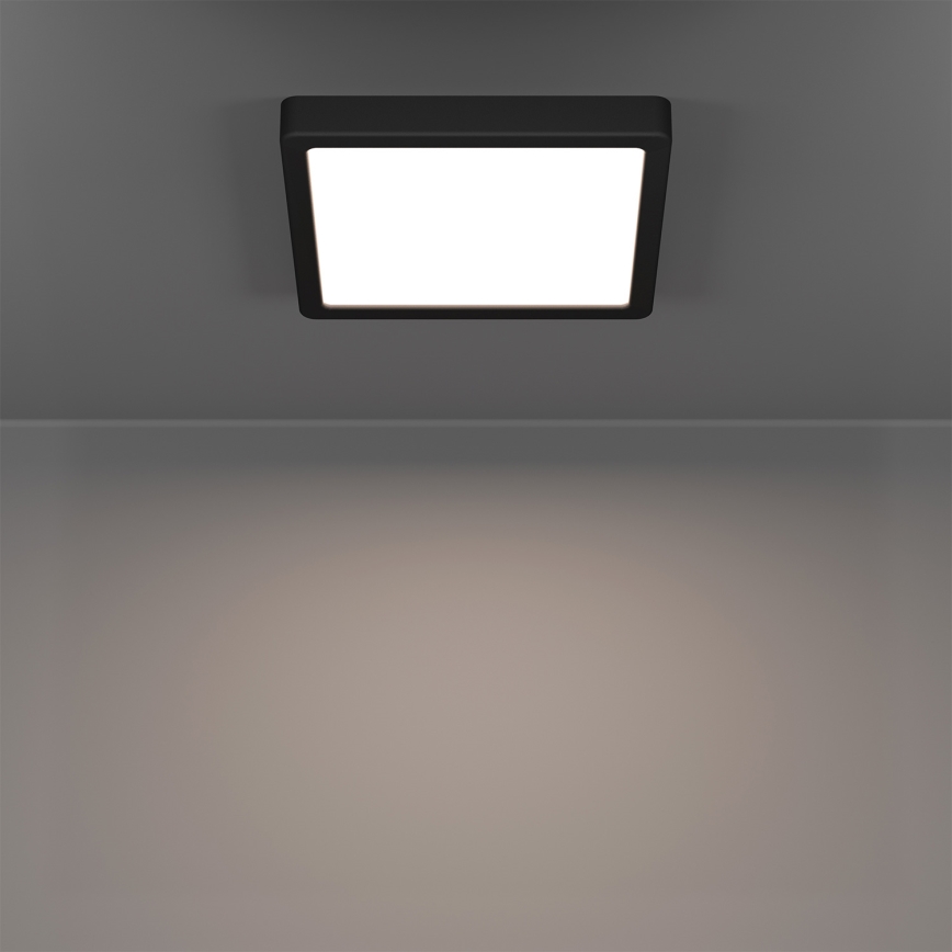 Eglo - Plafonnier LED RGBW dimmable pour salle de bains LED/10,5W/230V 2700-6500K 22x22 cm IP44 noir