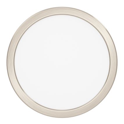 Eglo - Plafonnier LED RGBW dimmable pour salle de bains, 11,2 W, 230 V, 2700-6500K, Ø 21,1 cm, IP44, chrome mat