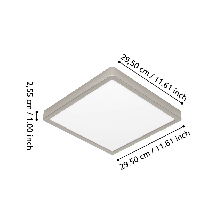 Eglo - Plafonnier de salle de bains LED RGBW dimmable LED/13,5W/230V 2700-6500K 29,5x29,5 cm IP44 chrome mat