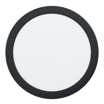 Eglo - Luminaire encastré LED, 18,5 W, 230 V, 2700/4000/6500 K, Ø 21,6 cm, noir