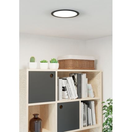 Eglo - Luminaire encastré LED, 18,5 W, 230 V, 2700/4000/6500 K, Ø 21,6 cm, noir