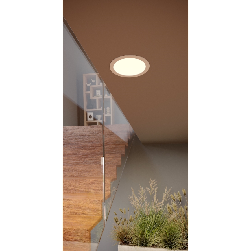 Eglo - Spot encastré LED 10,5 W / 230 V, 2700/4000/6500 K, Ø 16,8 cm, blanc