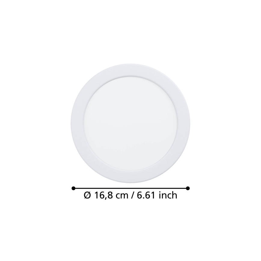 Eglo - Spot encastré LED 10,5 W / 230 V, 2700/4000/6500 K, Ø 16,8 cm, blanc