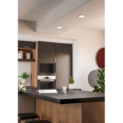 Eglo - Luminaire encastré LED 6,3 W, 230 V, 2700/4000/6500 K, 11,9 x 11,9 cm, blanc