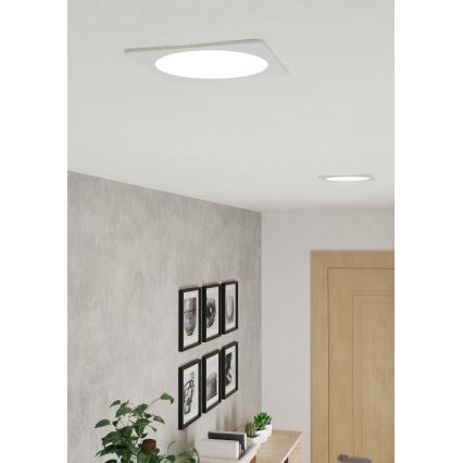 Eglo - Luminaire encastré LED/10,5W/230V 2700/4000/6500K 16,6x16,6 cm noir