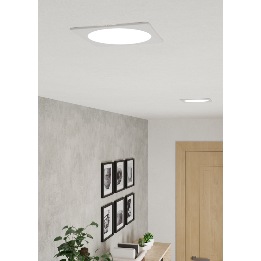 Eglo - Luminaire encastré LED/10,5W/230V 2700/4000/6500K 16,6x16,6 cm noir