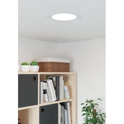 Eglo - Plafonnier encastré LED/18,5W/230V 2700/4000/6500K 21,6x21,6 cm blanc