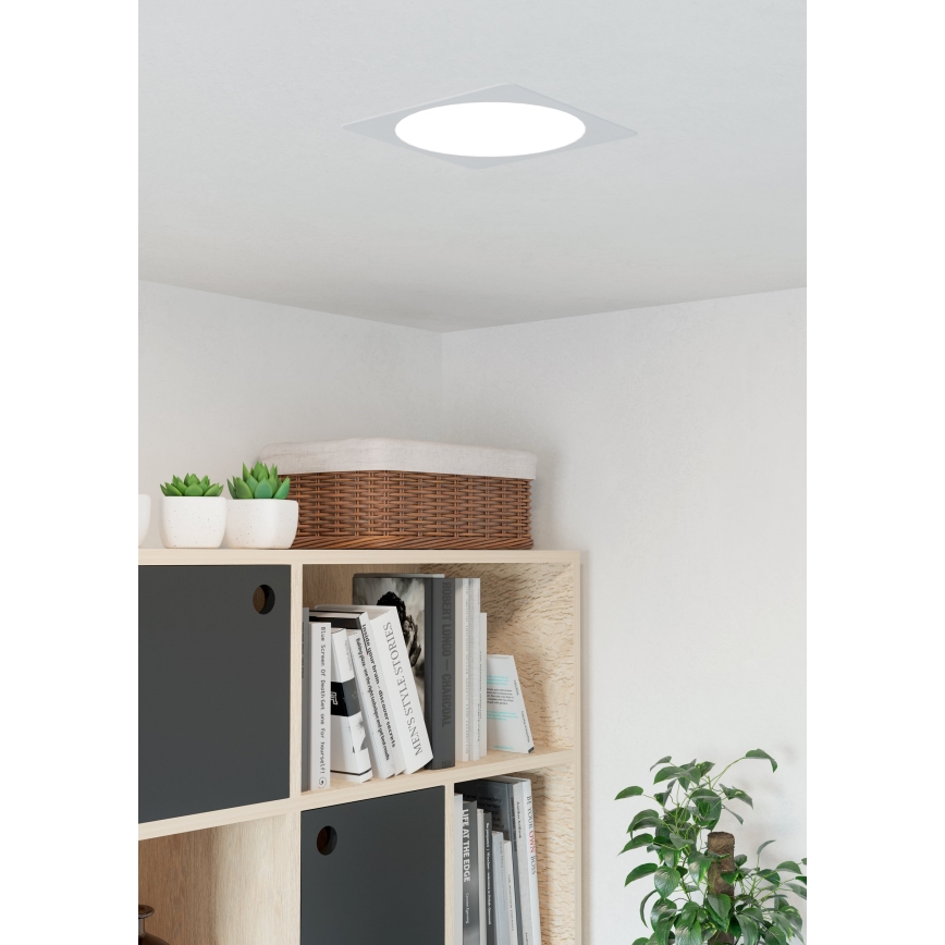 Eglo - Plafonnier encastré LED/18,5W/230V 2700/4000/6500K 21,6x21,6 cm blanc