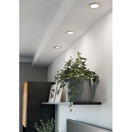 Eglo - Plafonnier encastré LED/3,7 W/230 V 2700/4000/6500 K Ø 8,8 cm chrome mat