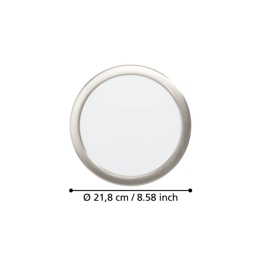 Eglo - Luminaire encastré LED 18,5 W 230 V 2700/4000/6500 K Ø 21,6 cm chrome mat
