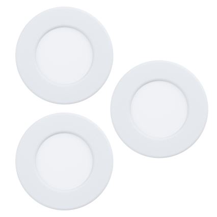 Eglo - Pack de 3 spots encastrés LED RGBW gradables pour salle de bains LED/2,8W/230V 2700-6500K Ø 8,8 cm IP44 blanc