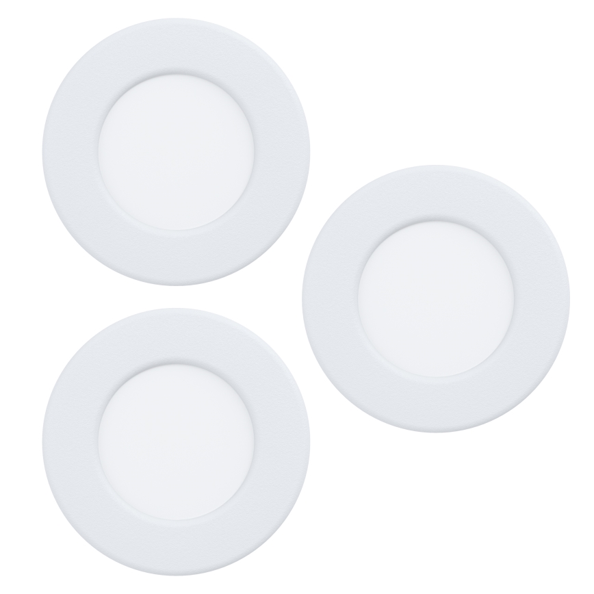 Eglo - Pack de 3 spots encastrés LED RGBW gradables pour salle de bains LED/2,8W/230V 2700-6500K Ø 8,8 cm IP44 blanc