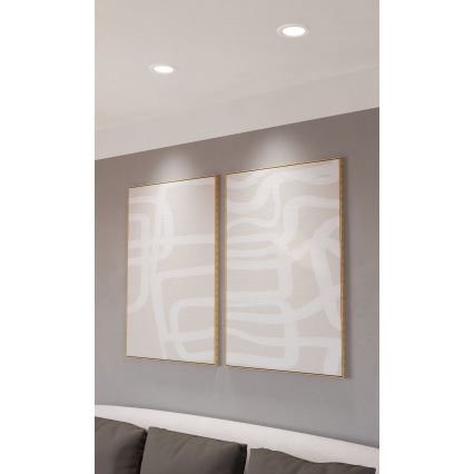 Eglo - Plafonnier encastré LED RGBW dimmable pour salle de bains LED/5W/230V 2700-6500K Ø 12 cm IP44 blanc