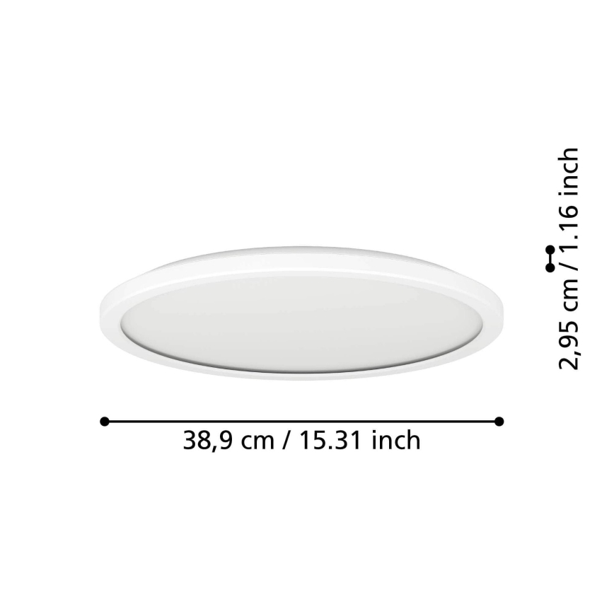 Eglo - Plafonnier extérieur LED/18,5W/230V 2700/4000/6500K d. 38,9 cm IP44 blanc