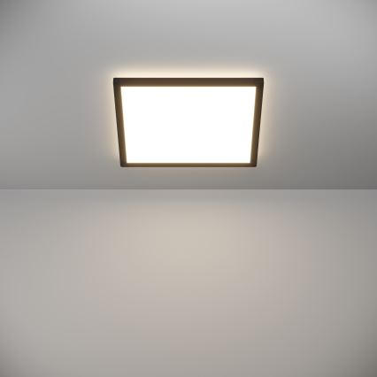 Eglo - Plafonnier extérieur à intensité variable LED/17,6W/230V 2700-6500K 39x39 cm IP44 noir + télécommande