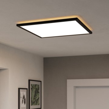 Eglo 901457 - Plafonnier extérieur à intensité variable LED/17W/230V 2700-6500K 50x50 cm IP44 noir + télécommande