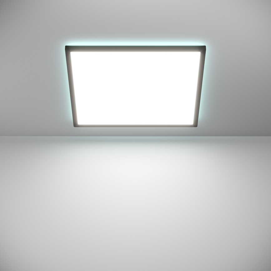Eglo - Plafonnier extérieur RGBW à intensité variable LED/17W/230V 2700-6500K 50x50cm IP44 noir ZigBee