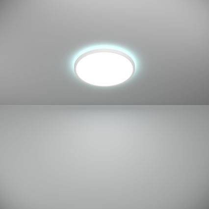 Eglo - Plafonnier extérieur RGBW à intensité variable LED/13,9W/230V 2700-6500K d. 30 cm IP44 blanc ZigBee