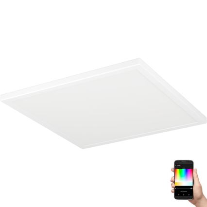 Eglo - Plafonnier LED RGBW dimmable pour salle de bains LED/17,6W/230V 2700-6500K 39x39 cm IP44 blanc ZigBee