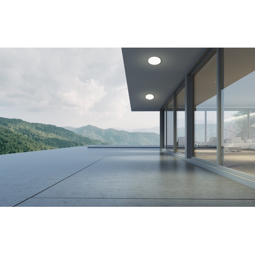 Eglo - Plafonnier LED pour salle de bains, 18 W, 230 V, Ø 31 cm, IP54, blanc