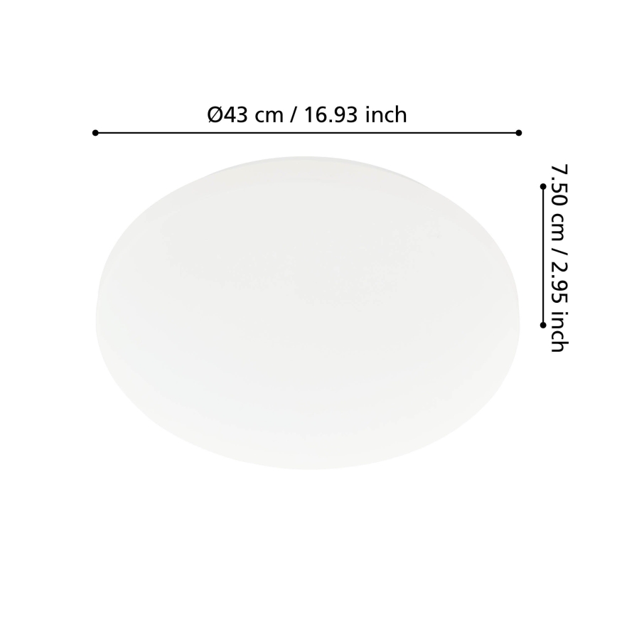 Eglo - Plafonnier LED pour salle de bains LED/36W/230V Ø 43 cm IP54 blanc