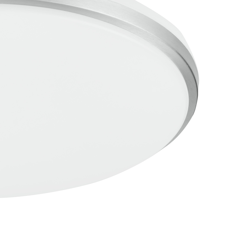 Eglo - Plafonnier LED pour salle de bains, 18 W, 230 V, 3000/4000/6500 K, IP54, chrome mat