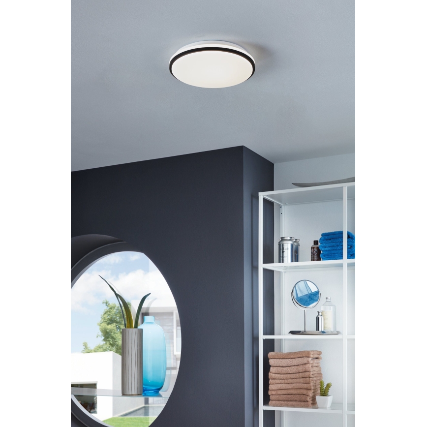 Eglo - Plafonnier LED pour salle de bains LED/18W/230V 3000/4000/6500K IP54 noir