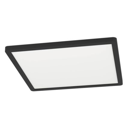 Eglo - Plafonnier LED pour salle de bains, 16,4 W, 230 V, 29x29 cm, IP54, noir