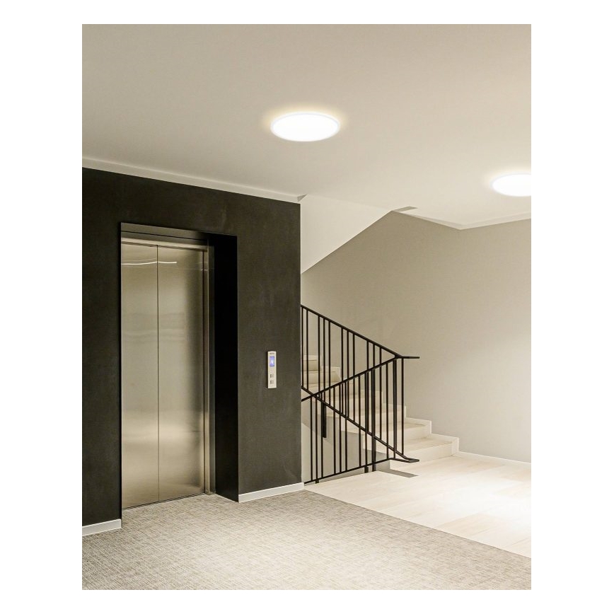 Eglo - Plafonnier LED pour salle de bains, 20,2 W / 230 V, Ø 39 cm, IP54, blanc