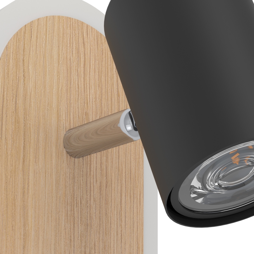 Eglo - Spot mural LED LED/7W/230V marron/noir