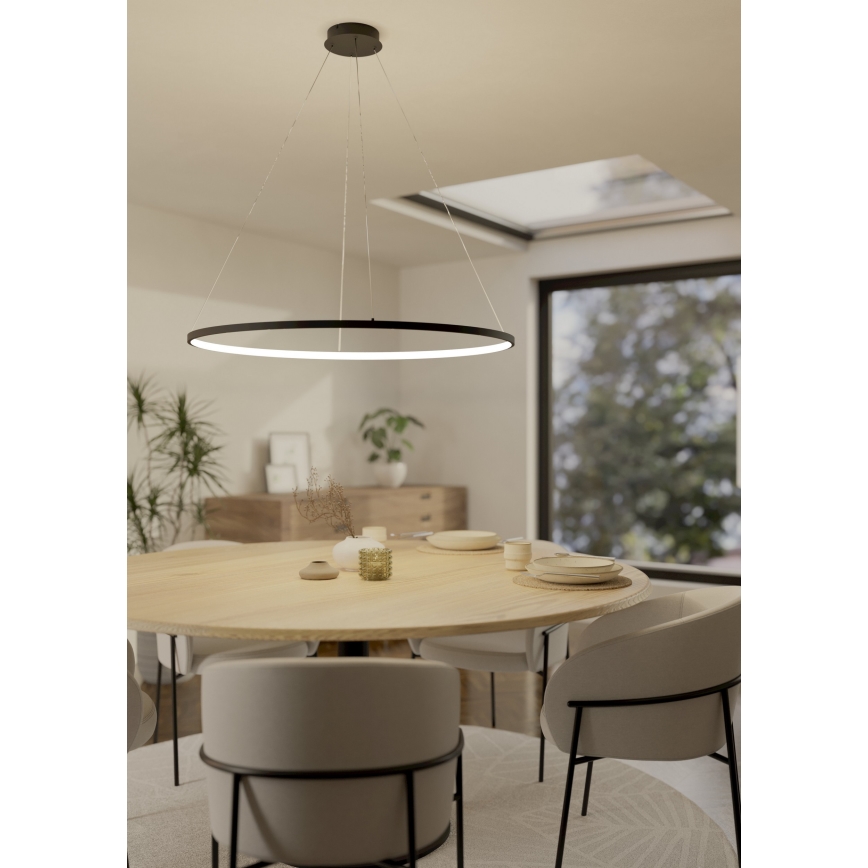 Eglo - Suspension filaire à intensité variable LED/40W/230V 2700-6500K noir + télécommande