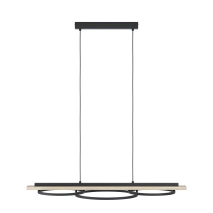 Eglo - Suspension LED dimmable sur câble 2xLED/12,5W/230V+LED/15,5W 3000K beige/noir