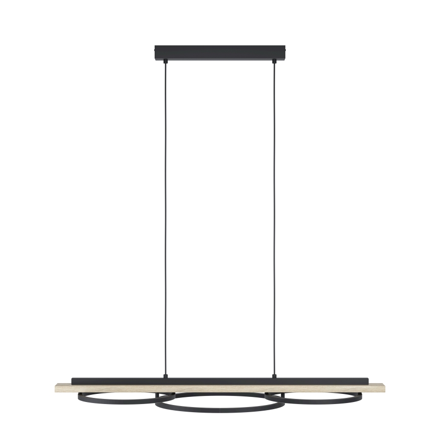 Eglo - Suspension LED dimmable sur câble 2xLED/12,5W/230V+LED/15,5W 3000K beige/noir