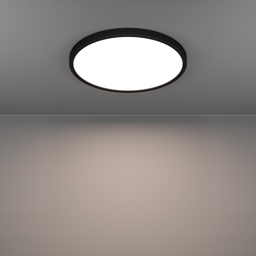 Eglo - Plafonnier LED RGBW dimmable pour salle de bain LED/17,5 W/230 V 2700–6500 K Ø 39,9 cm IP44 noir