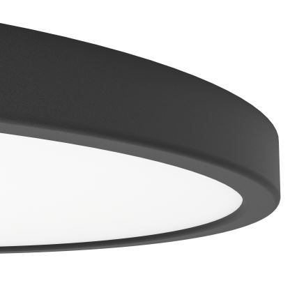 Eglo - Plafonnier LED RGBW dimmable pour salle de bains, LED/17,5W/230V, 2700–6500K, Ø 38,9 cm, IP44, noir