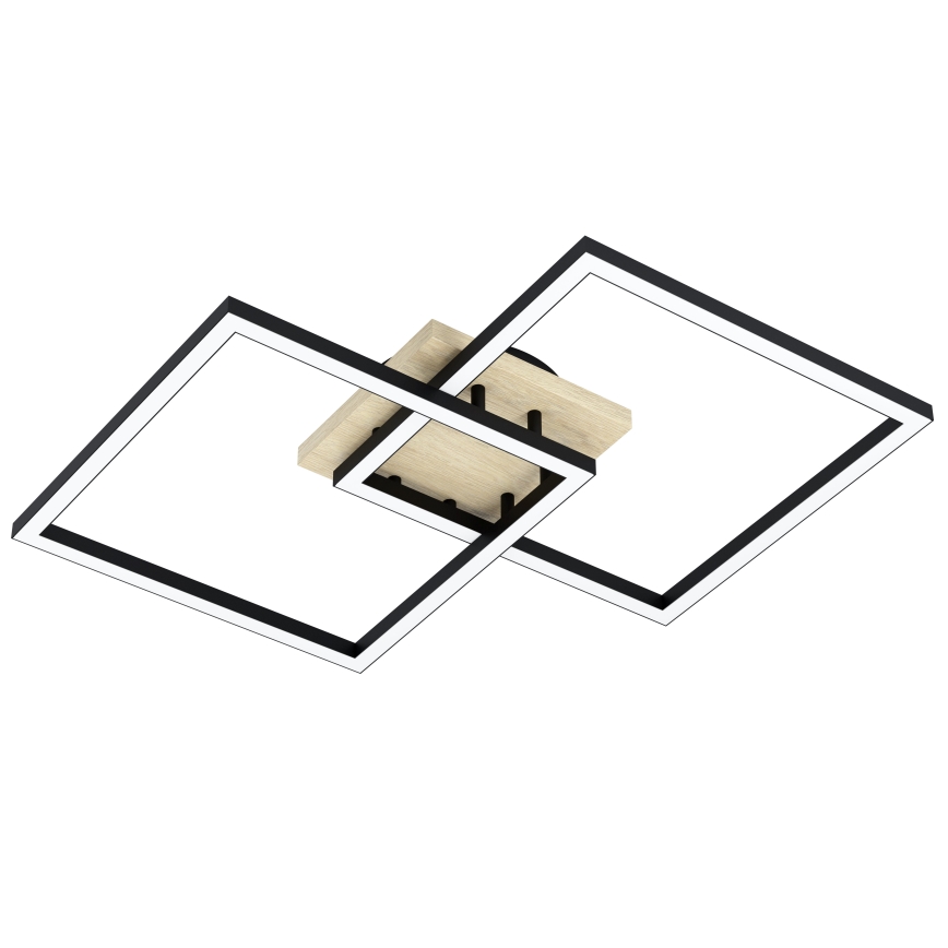 Eglo - Plafonnier à intensité variable 4xLED/32W/230V 2700-6500K marron/noir