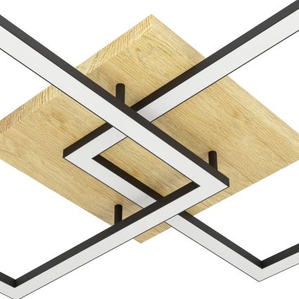 Eglo - Plafonnier à intensité variable 4xLED/32W/230V 2700-6500K marron/noir