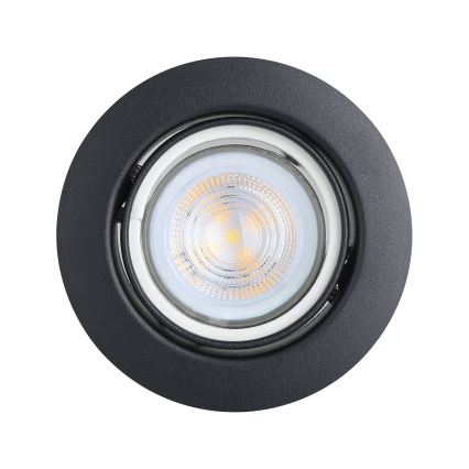 Eglo - LOT 3x Spot encastrable 1xGU10/4W/230V noir