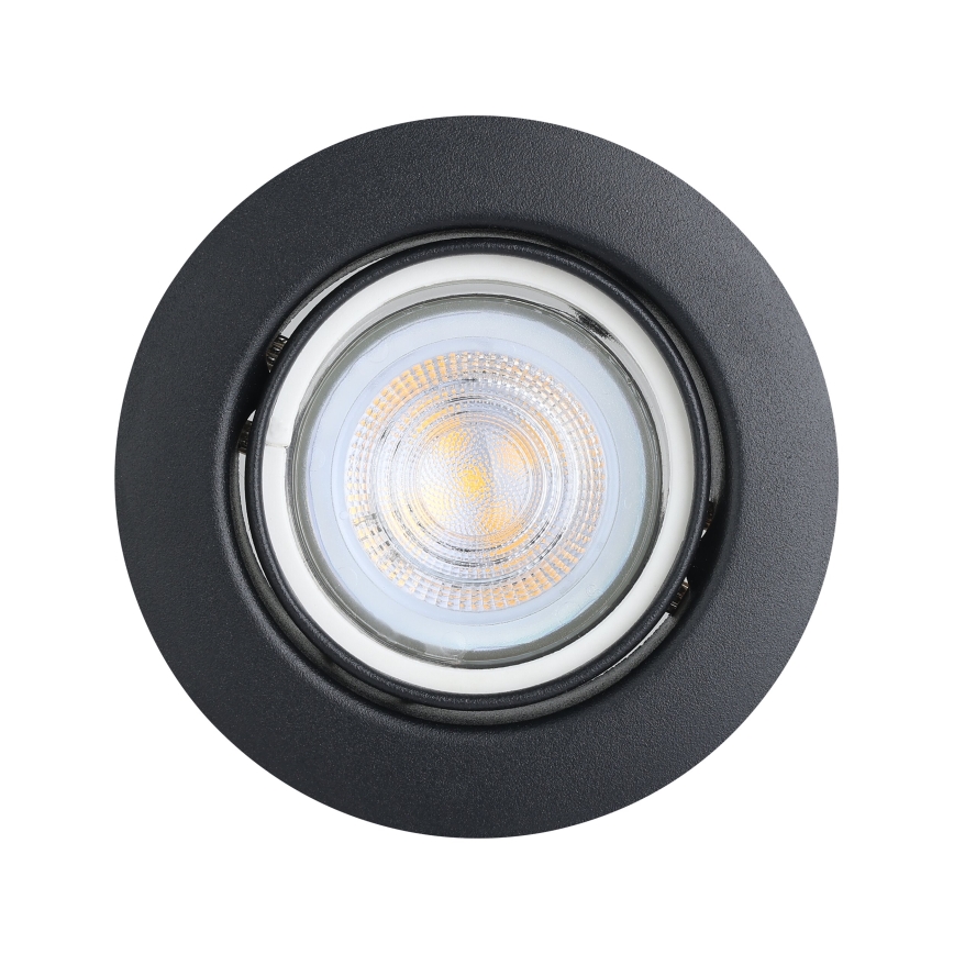 Eglo - LOT 3x Spot encastrable 1xGU10/4W/230V noir