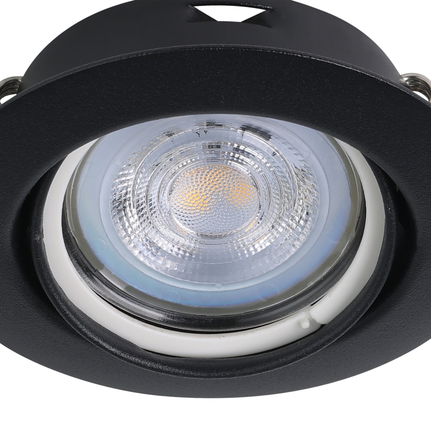 Eglo - LOT 3x Spot encastrable 1xGU10/4W/230V noir