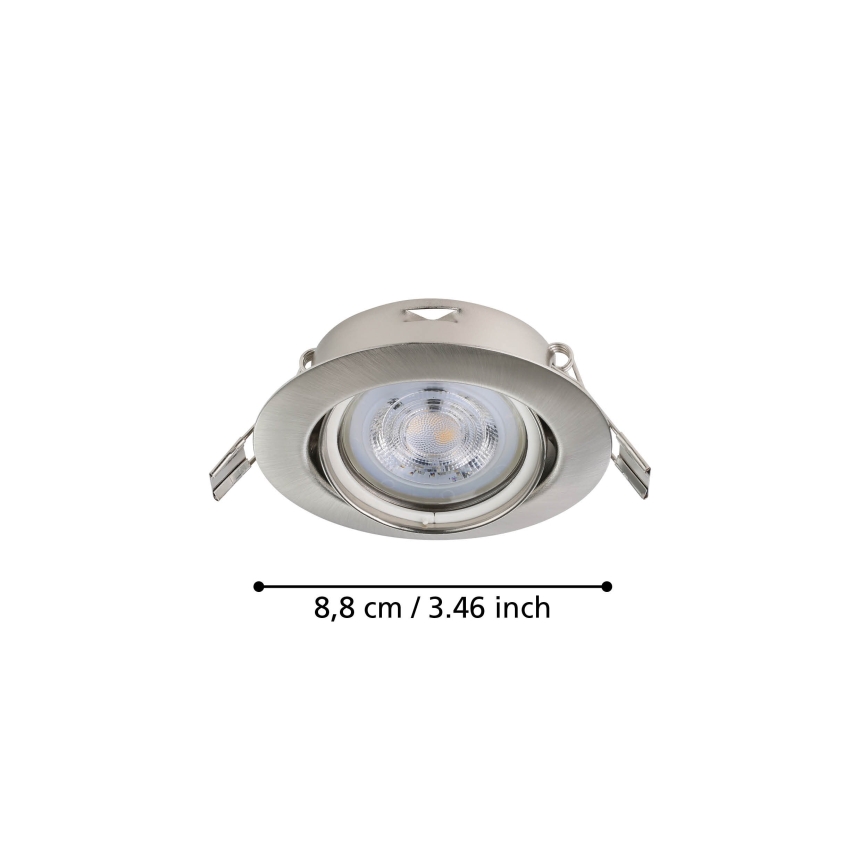 Eglo - LOT 3x Spot encastrable 1xGU10/4W/230V chrome mat