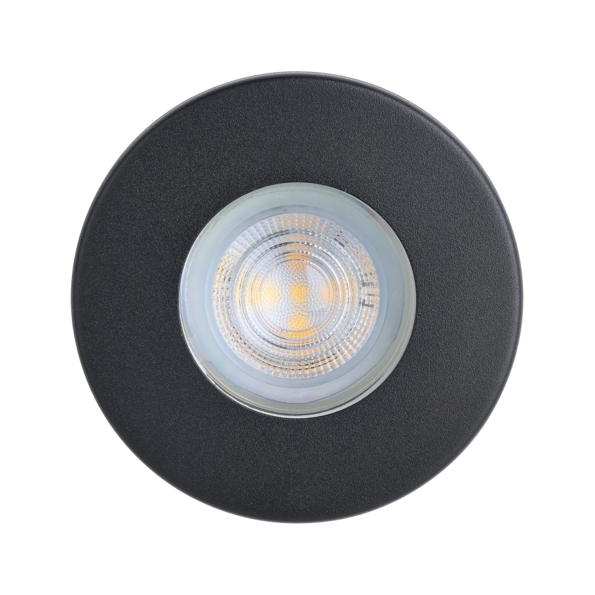 Eglo - LOT 3xLED Spot encastrable salle de bain 1xGU10/4W/230V IP44 noir
