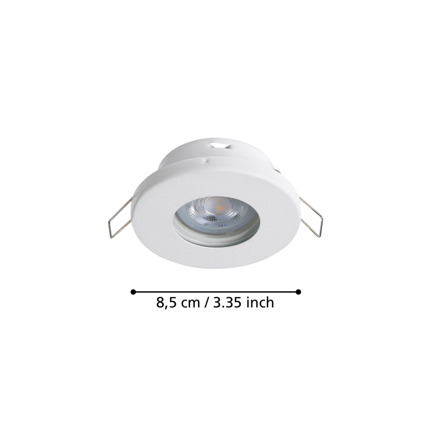 Eglo - LOT 3xLED Spot encastrable salle de bain 1xGU10/4W/230V IP44 blanc
