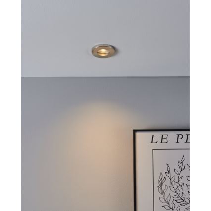 Eglo - LOT 3xLED Spot encastrable salle de bain 1xGU10/4W/230V IP44 chrome mat